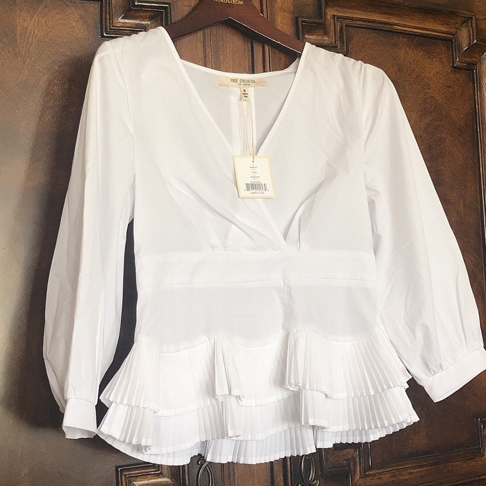 Free Generation Pleat Ruffled Shirt